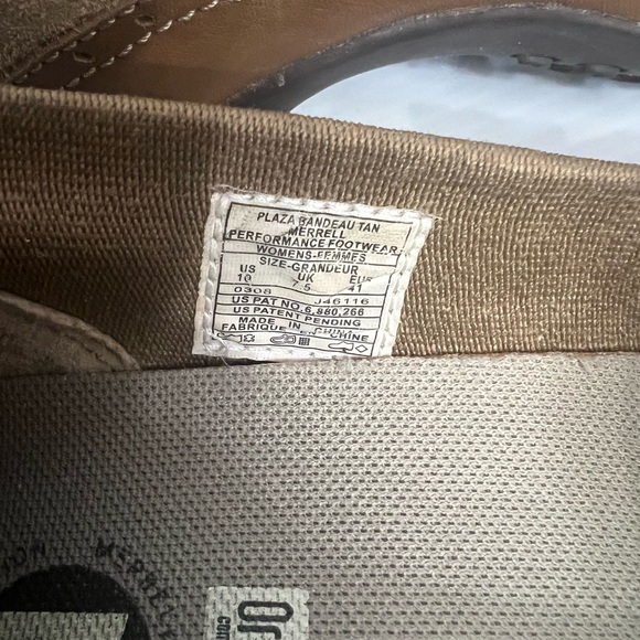 Merrell Plaza Bandeau Tan Leather Mary Jane shoes Size 10 - Picture 6 of 8